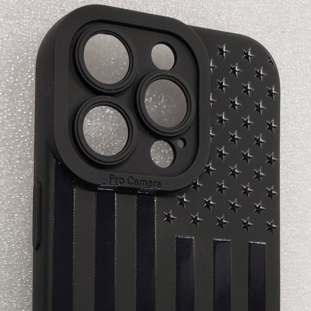 KITATA Case for iPhone 16 Pro 6.3" Patriotic. Black